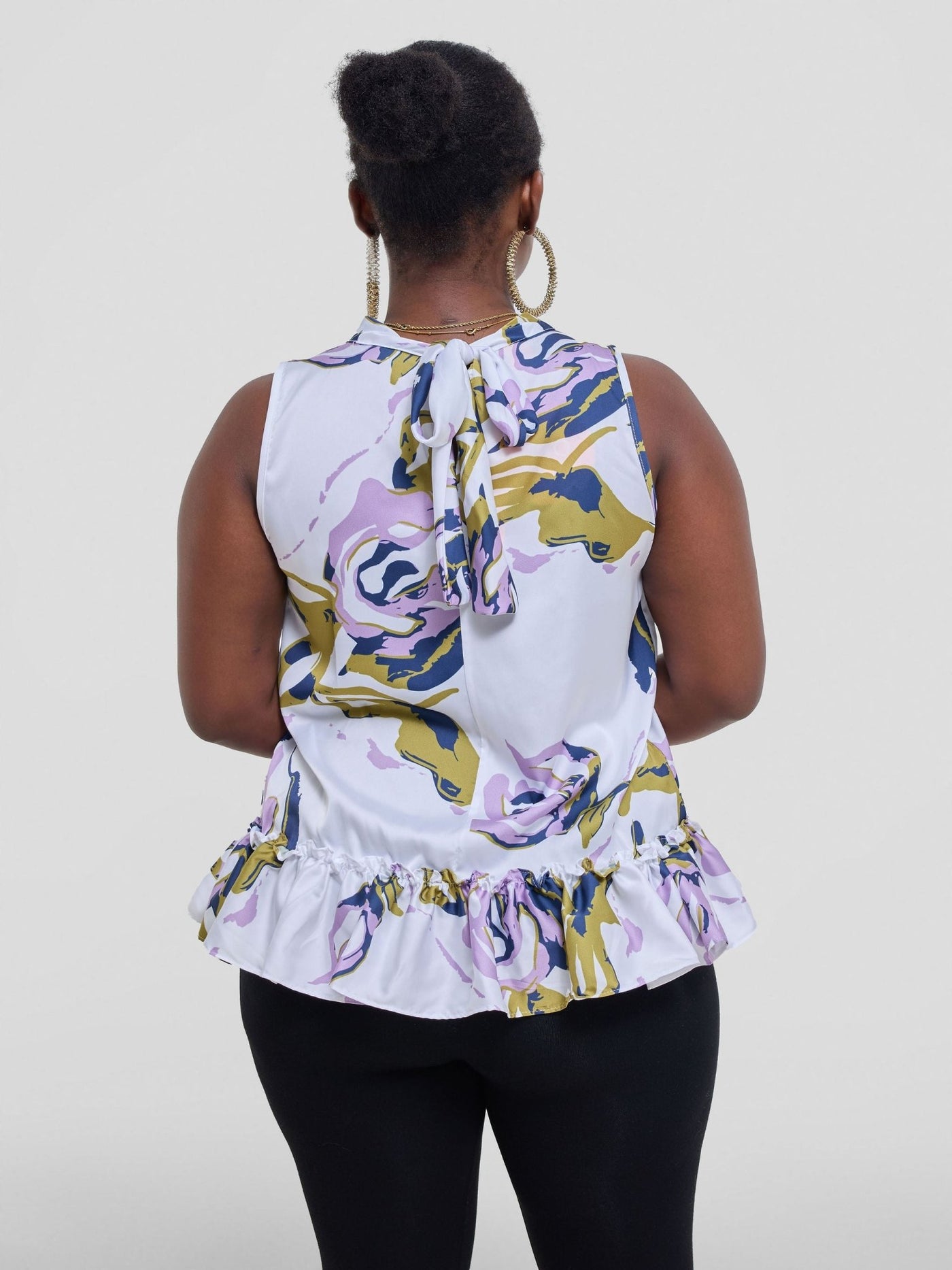 Vivo Kelemi 4.0 Sleeveless Top - Lilac / Olive Nashe Print - Shopzetu