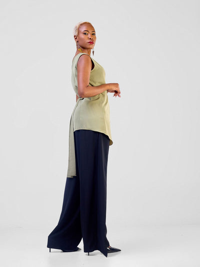 Vivo Mira Reversible Wrap Top - Lime - Shopzetu