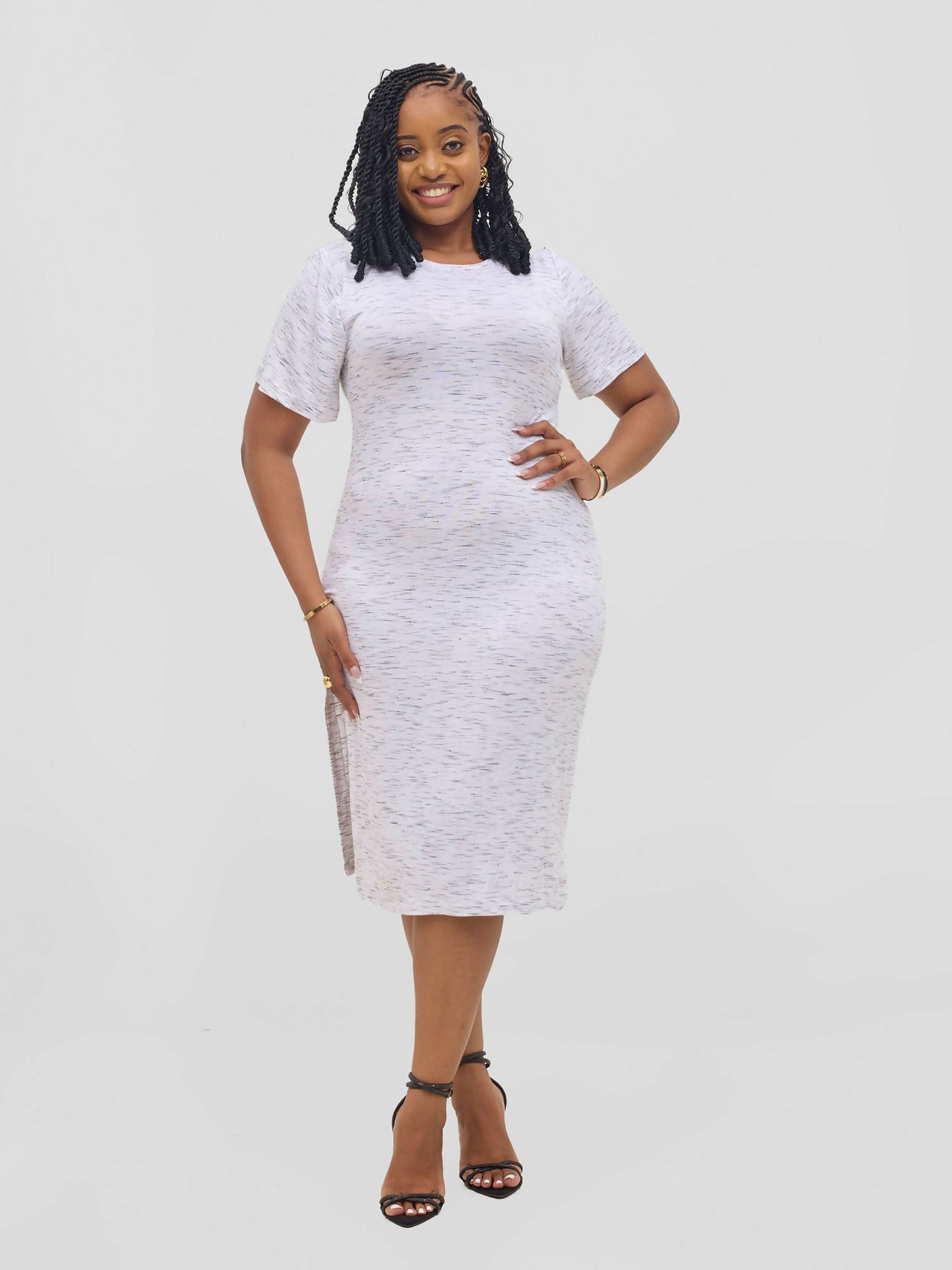 Gravio Fashions Hodari Dress - White - Shopzetu