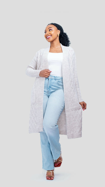 The Fashion Frenzy Waterfall Cardigan - Champagne - Shopzetu