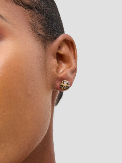 Exotic Gemstones Jewellers Crystal Leopard Skin Earrings - Leopard Print - Shopzetu