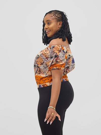 Gravio Fashions Gakenia Crop Top - Beige - Shopzetu