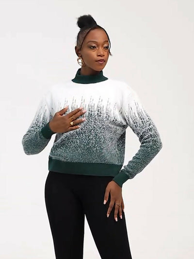 The Fashion Frenzy Pullover Sweater - Green - Shopzetu