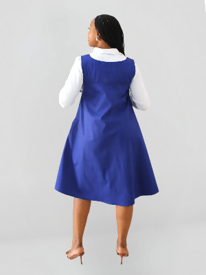 The Fashion Frenzy Zuri Shift Dress - Royal Blue - Shopzetu