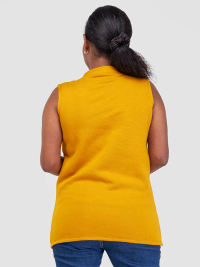 Timyt Urban Wear Sleeveless Cashmere Top - Mustard