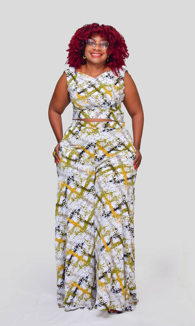 Thick & Fab Sandy Pant - Cream Print