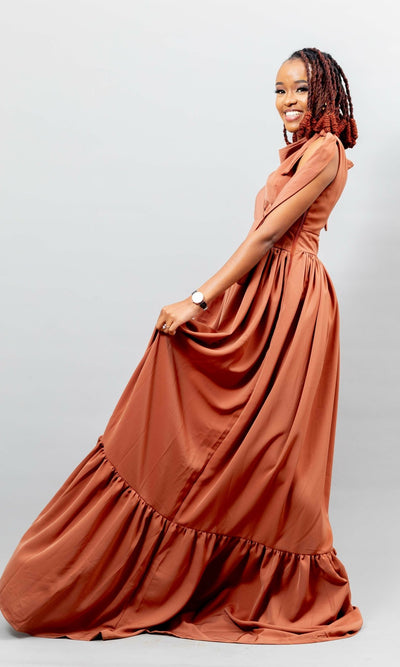 Afriwia Subira Dress - Nude - Shopzetu
