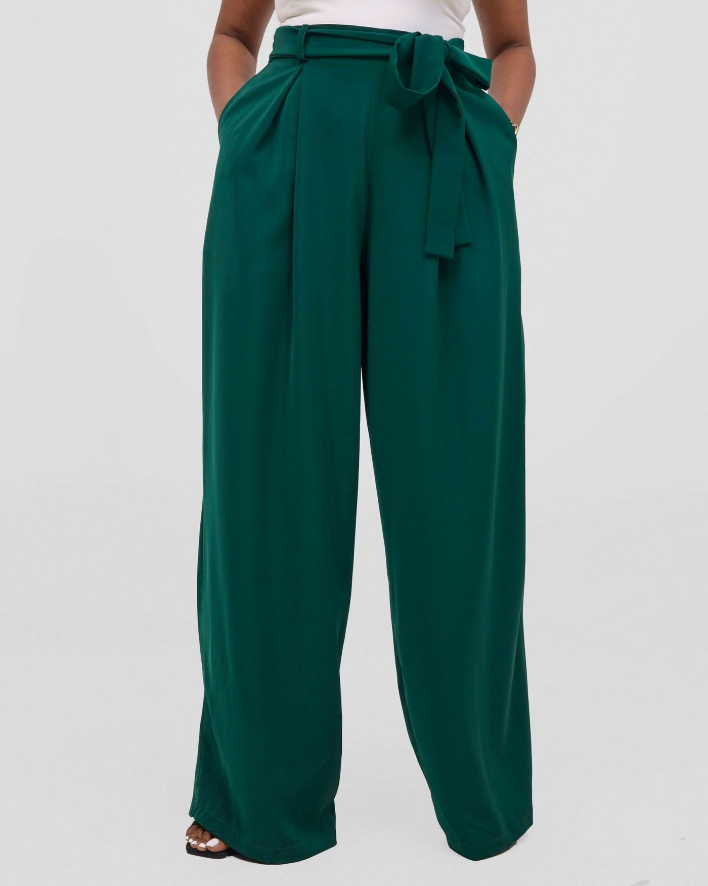 Poised Palazzo Pant - Green - Shopzetu