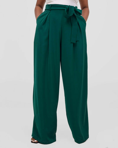 Poised Palazzo Pant - Green - Shopzetu