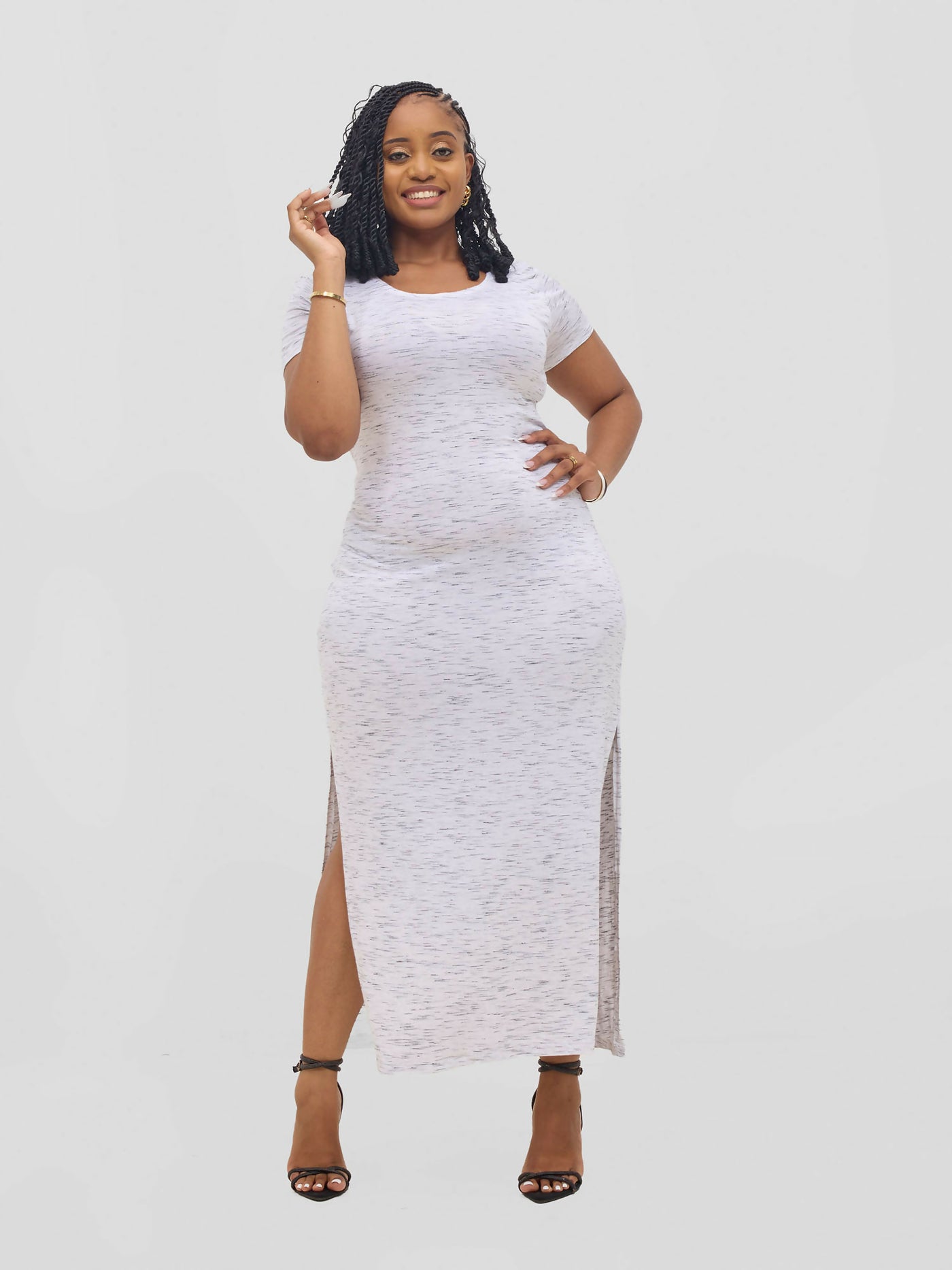 Gravio Fashions Ivory Dress - White - Shopzetu