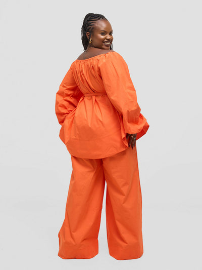 Eyane Africa Mali Two Piece set - Burnt Orange - Shopzetu