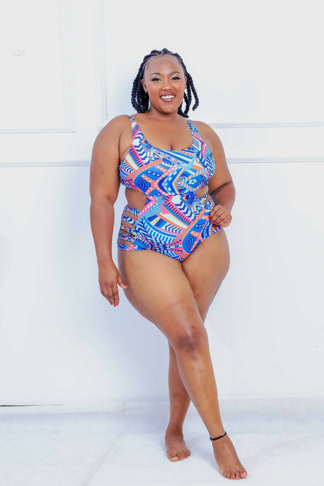 Shells Attic Swimwear Suit Monokini - Blue - Shopzetu
