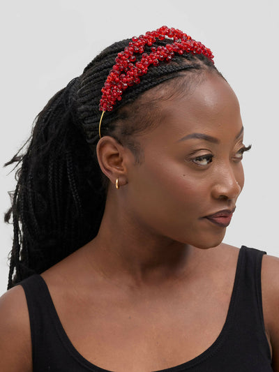 Yaakunte Sikito Double Headpiece - Red - Shopzetu