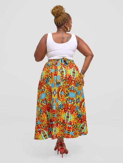 Waridi Africa Jivu Wrap Skirt - Multicolored - Shopzetu