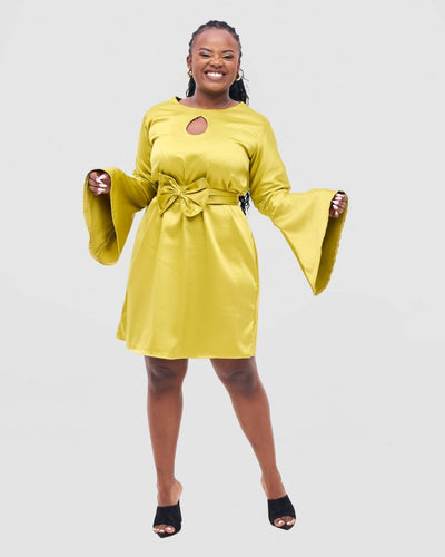 Silk House Collection Imani Dress - Green - Shopzetu