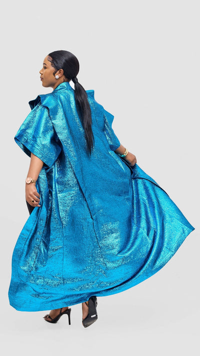 V - LUX Open Kaftan Kimono - Blue - Shopzetu