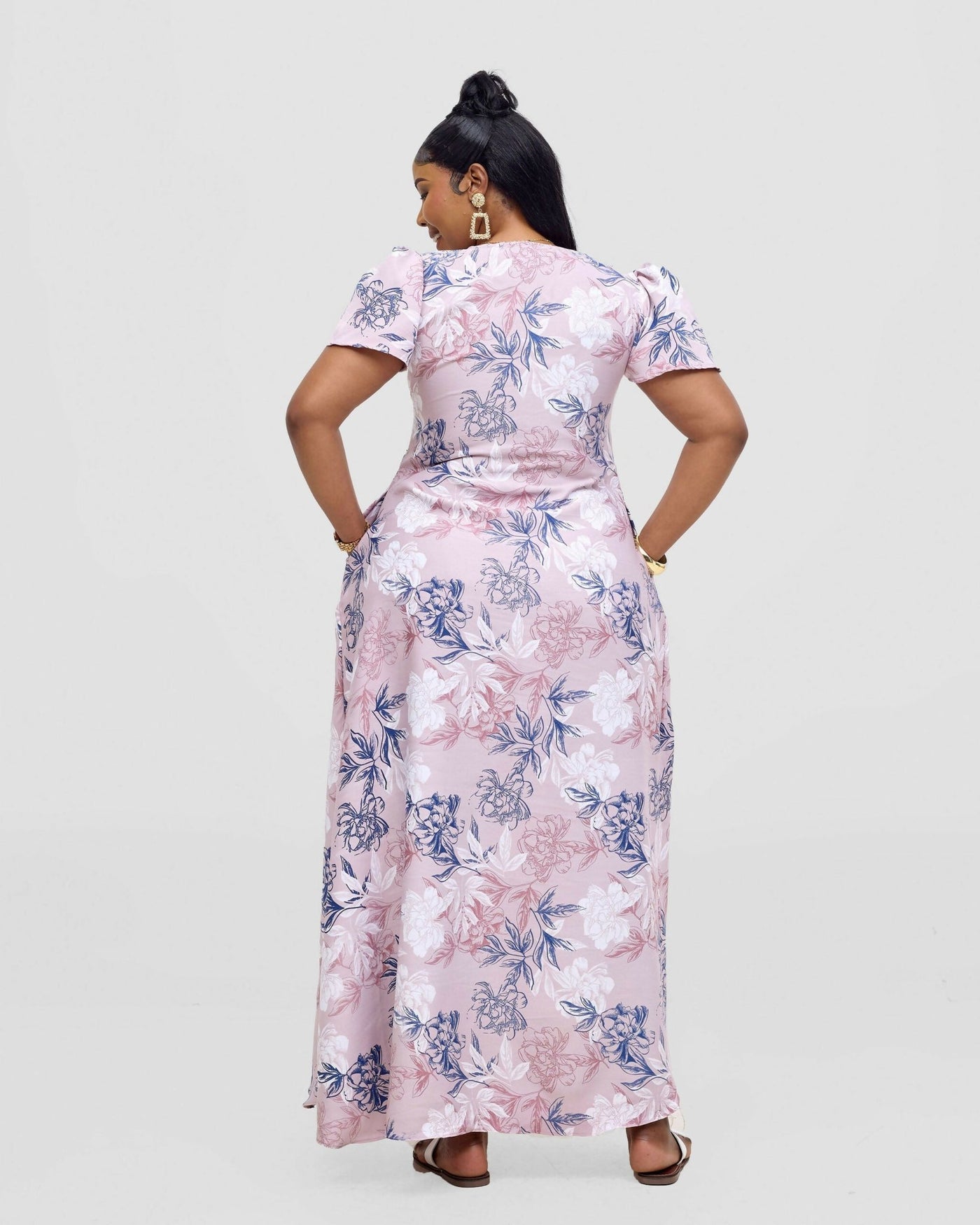 Kakiba Collections Zuhura Blush Dress - Pink - Shopzetu