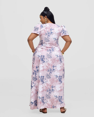 Kakiba Collections Zuhura Blush Dress - Pink - Shopzetu
