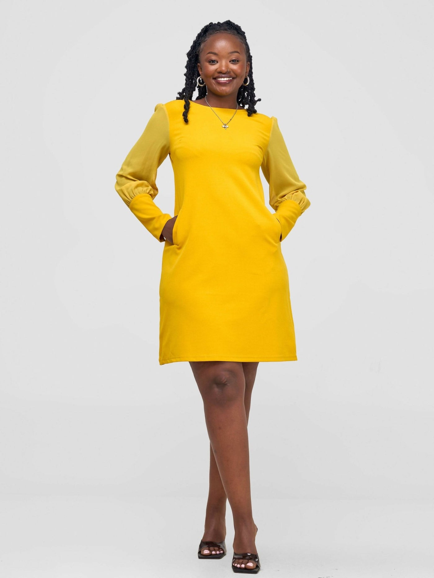 Stylish Sisters Dress - Yellow - Shopzetu