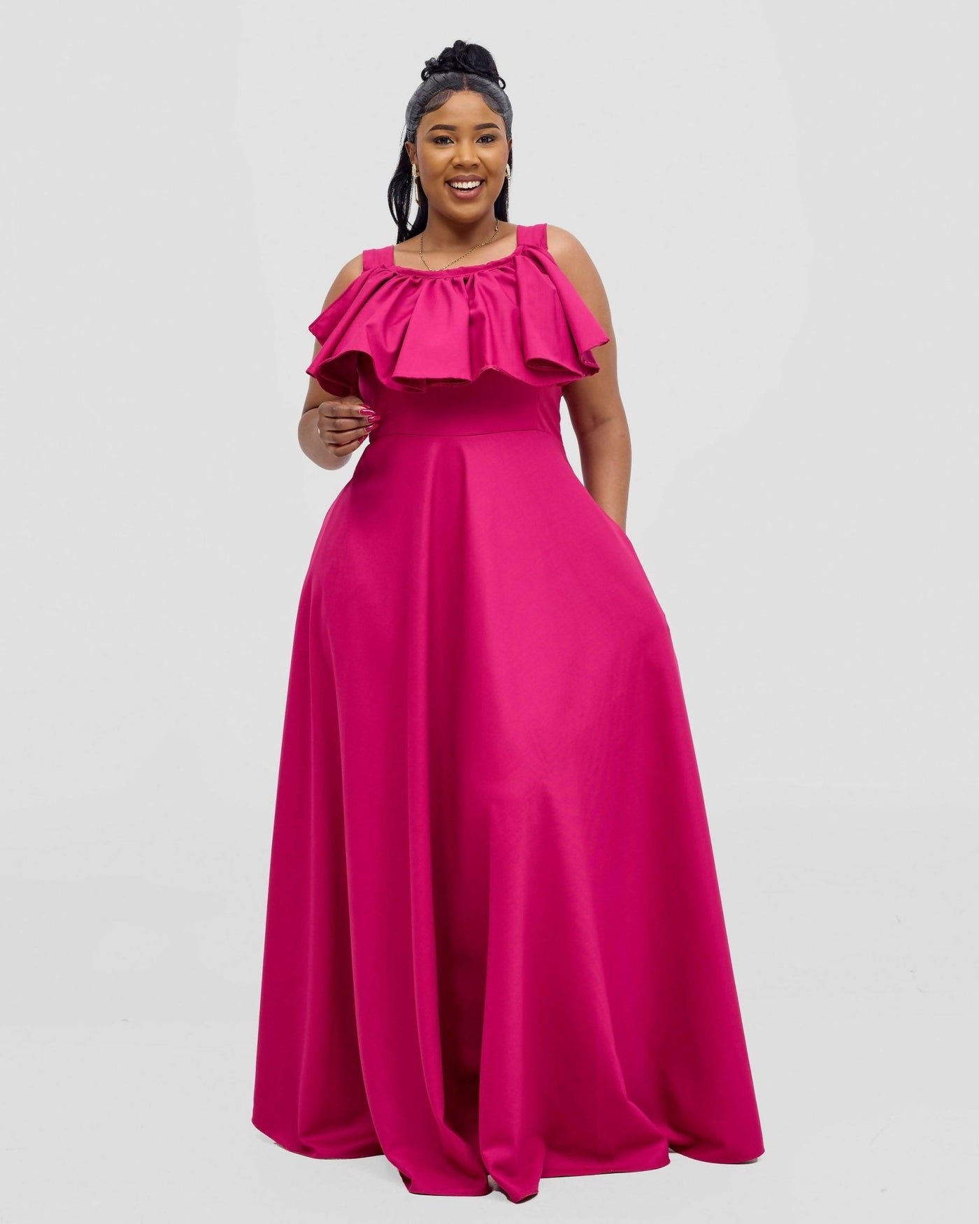 Kakiba Collections Rose Dress - Pink - Shopzetu