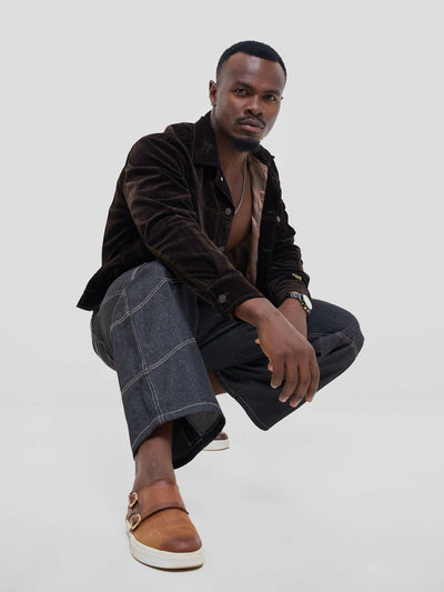 Kalungi Kifaru Unisex Jacket - Brown - Shopzetu