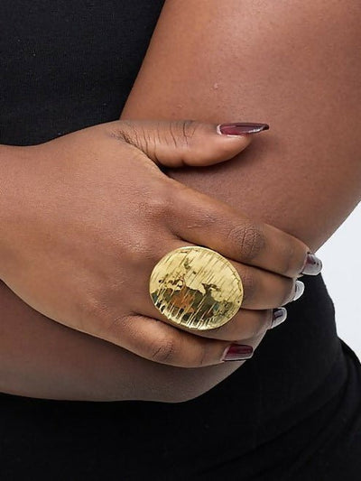 Purely Brass Mali Ring - Brass - Shopzetu