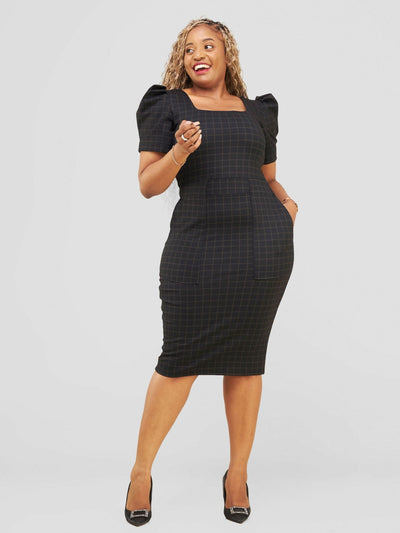 Salok Havilah Wear Ciyan Dress - Black / Brown - Shopzetu