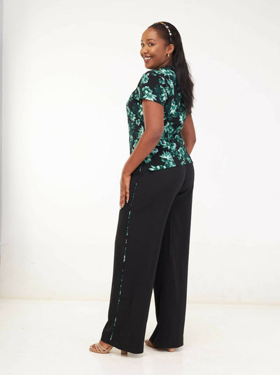 Kakiba Collecion Achieng Two Piece - Green / Black - Shopzetu