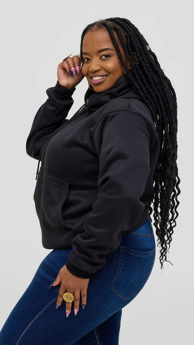 Timyt Urban Wear The Urban Wave Double Layerd Hoddie - Black - Shopzetu
