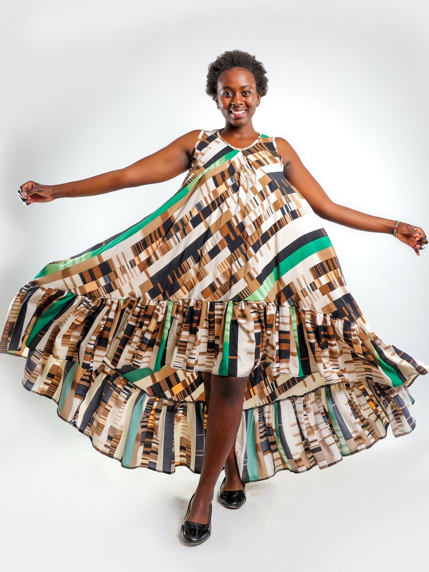 Liliadly Craft High - Low Dress - Multicolored - Shopzetu
