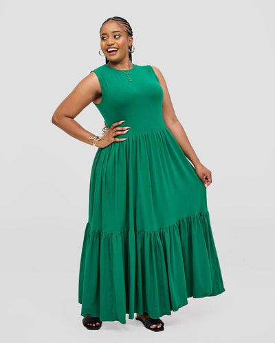 Gravio Fashions Emeria Dress - Green - Shopzetu