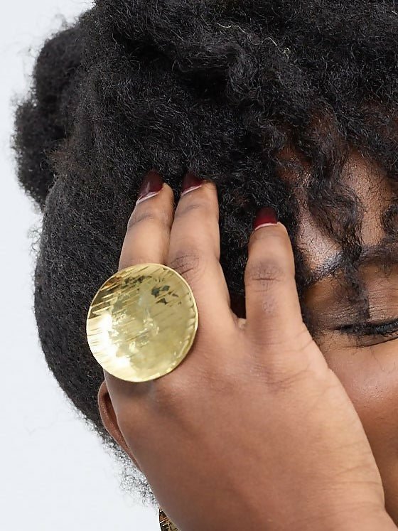 Purely Brass Mali Ring - Brass - Shopzetu