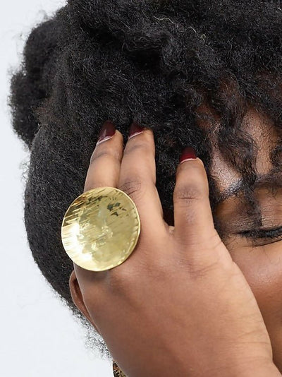 Purely Brass Mali Ring - Brass - Shopzetu