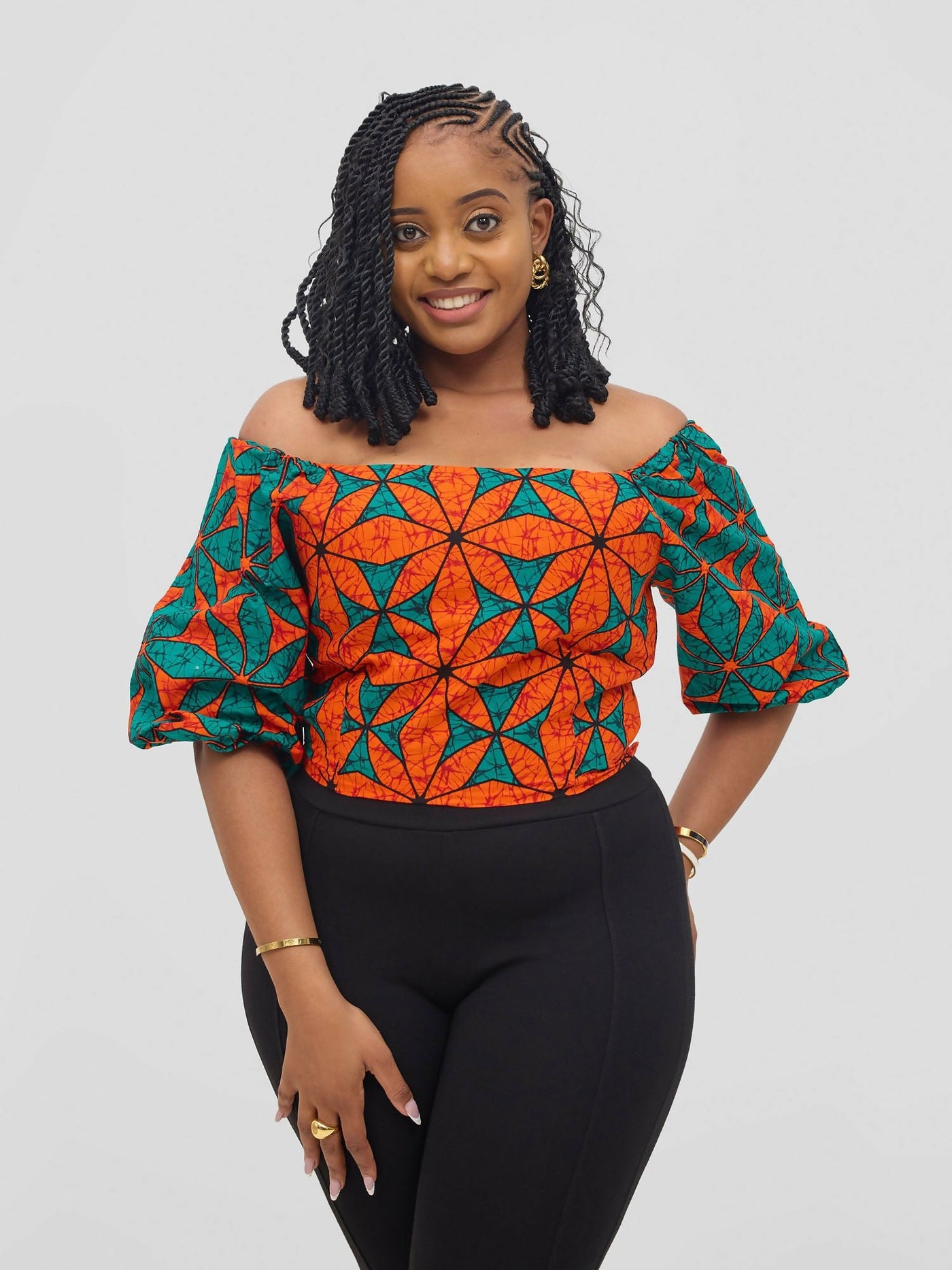 Gravio Fashions Kamali Crop Top - Orange - Shopzetu