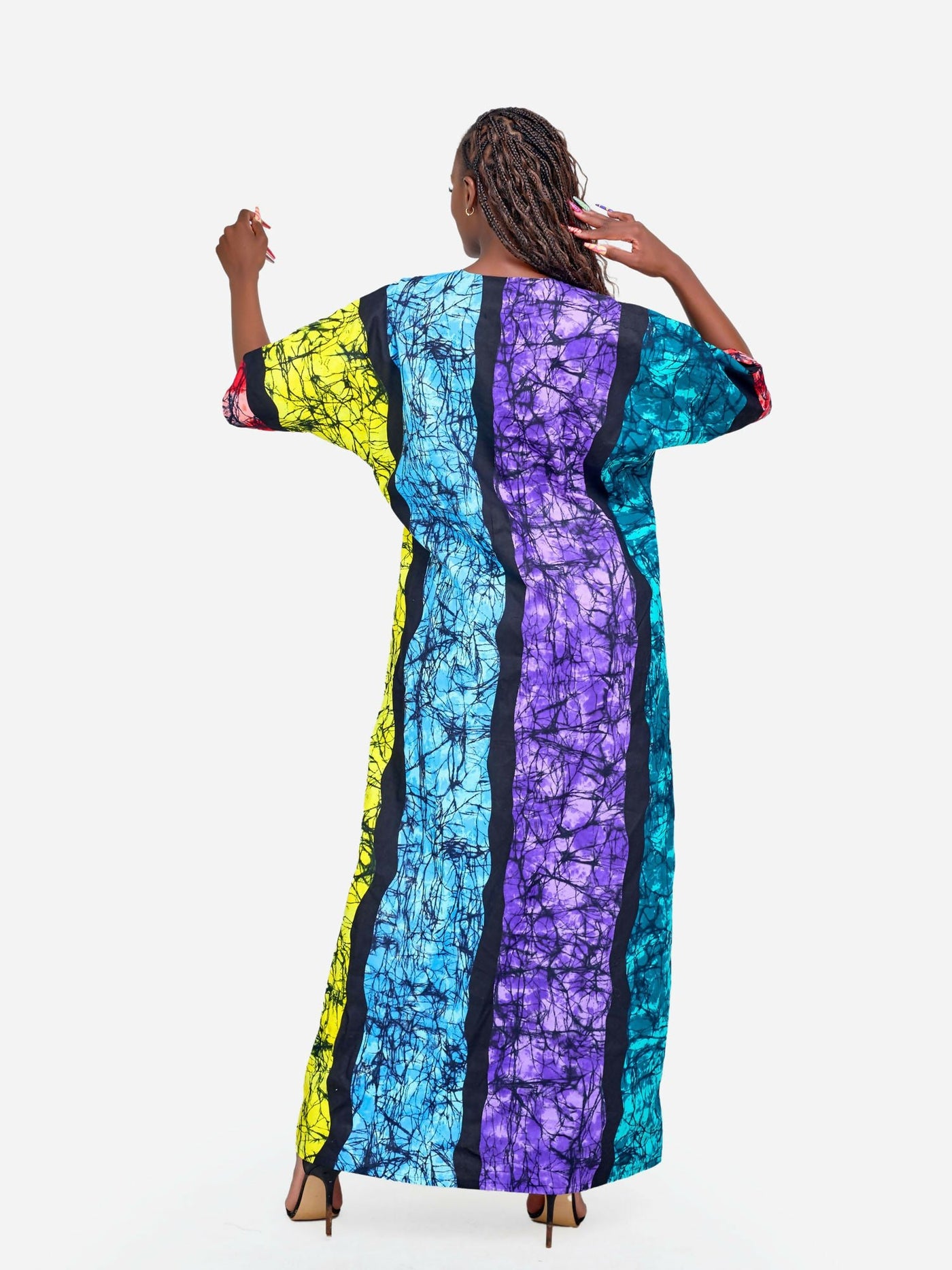 Tuli Alana Tassel Kaftan Dress - Multicoloured - Shopzetu