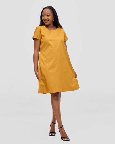 Kakiba Collections Zipporah Dress - Mustard - Shopzetu