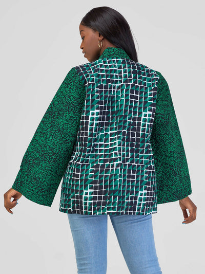 Marumara Creations Kijani Half Kimono - Green - Shopzetu
