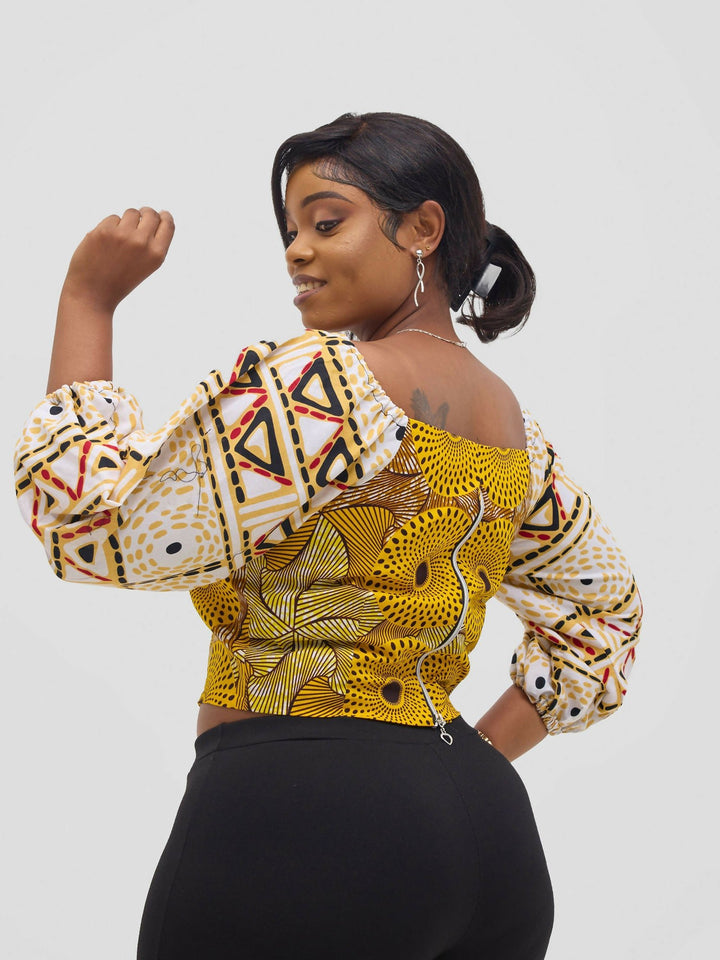 Gravio Fashions Blanca Crop Top - Yellow - Shopzetu