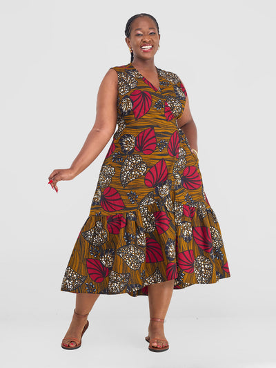 Safari by Vivo Savannah Midi Wrap Dress - Sipo