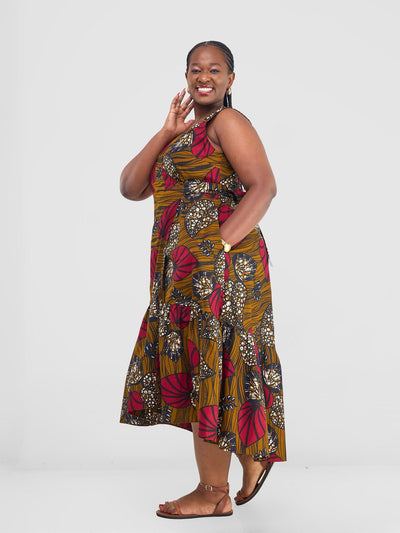 Safari by Vivo Savannah Kitenge Midi Wrap Dress - Sipo Print