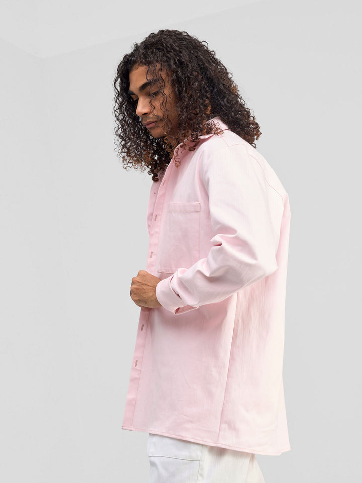 Zoya Banda Unisex Shacket - Pink