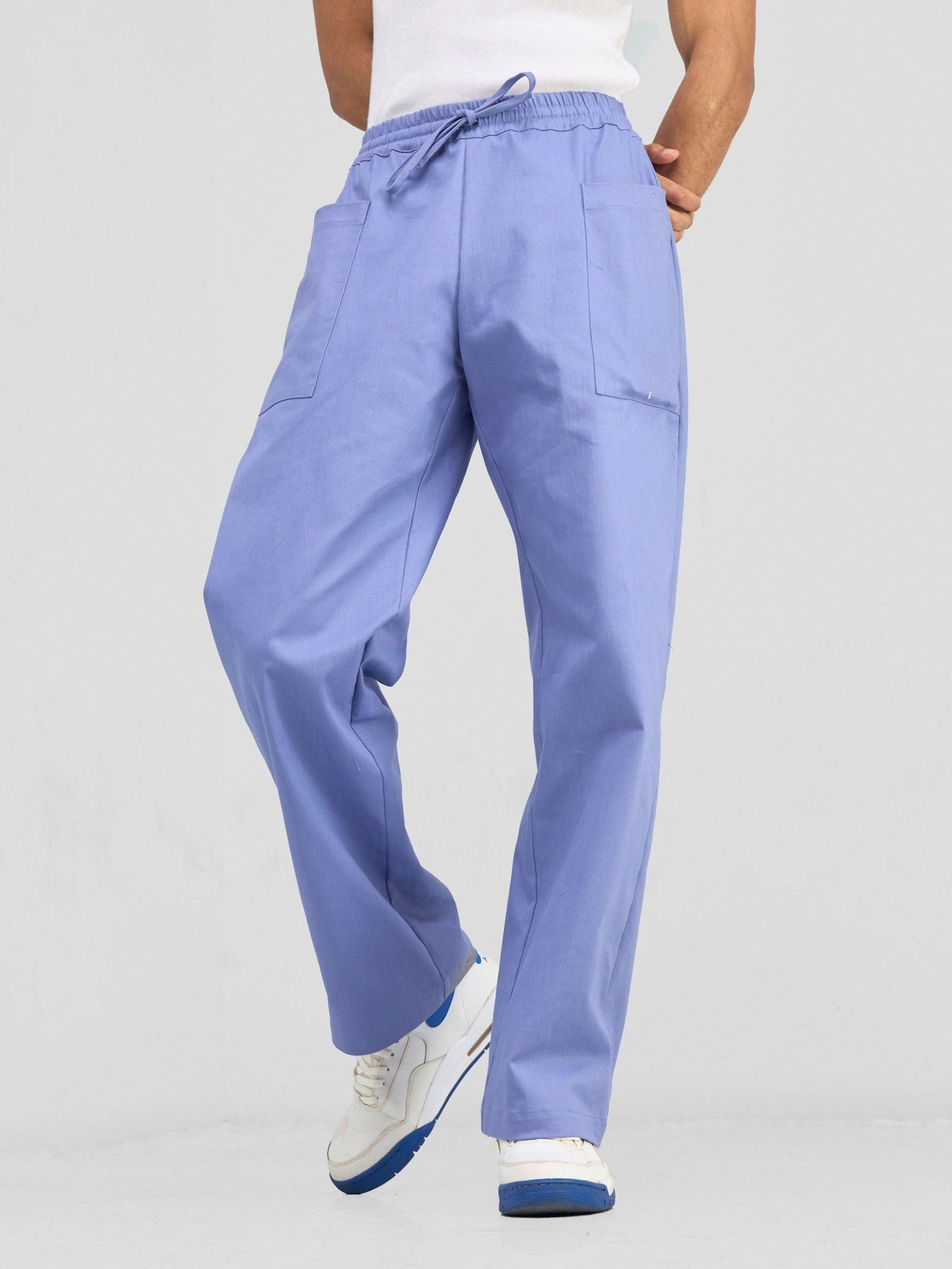 Zoya Banda Men's Wide Pants - Blue - Shopzetu