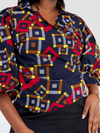 Vivo Kitenge Tie Top - Jura Print