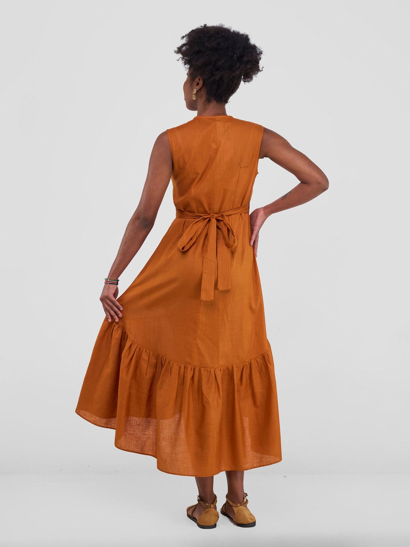 Safari by Vivo Savannah Midi Wrap Dress - Rust