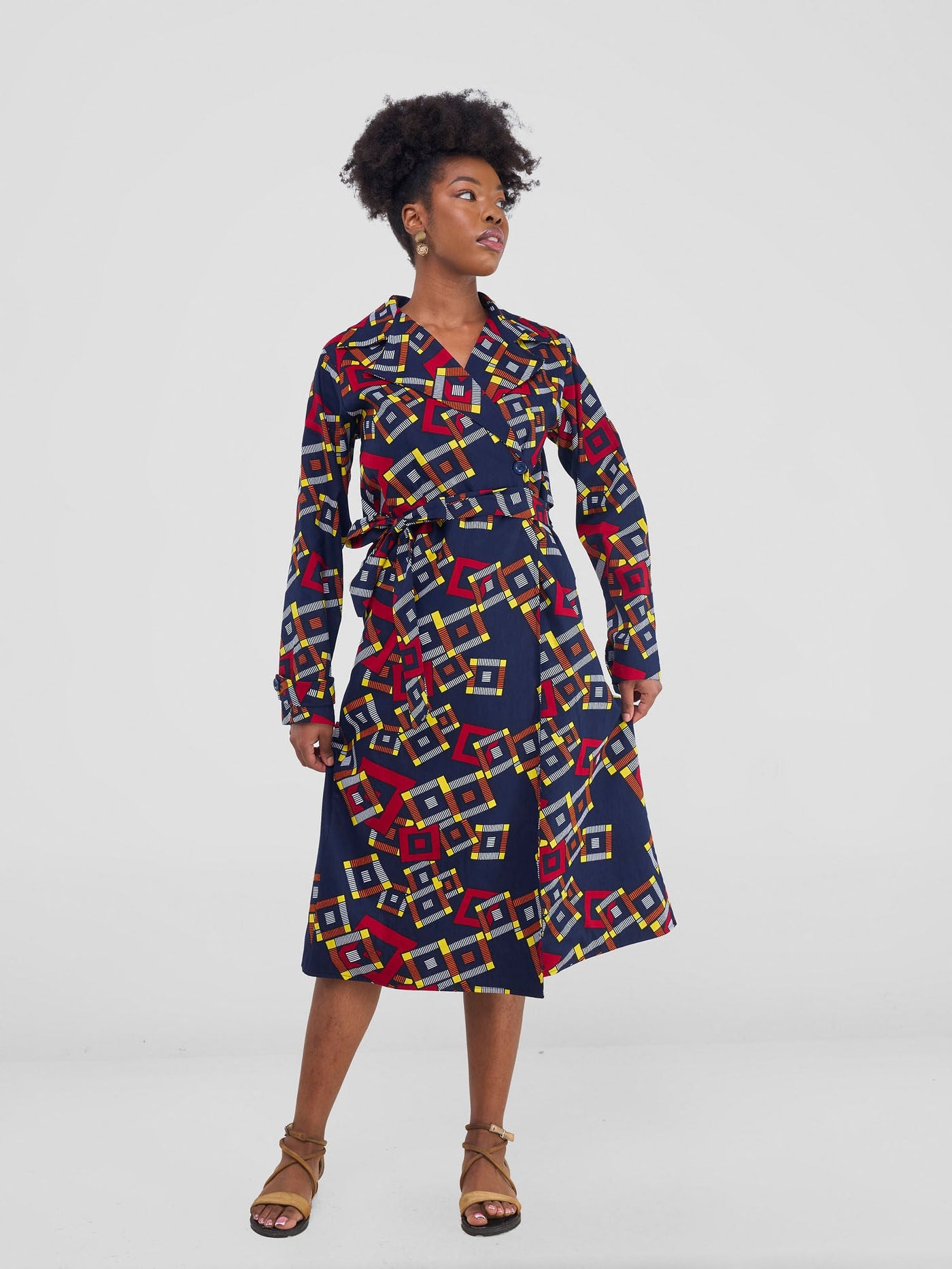 Vivo Trench Coat - Neba Print