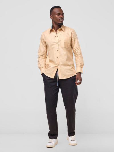 Safari by Vivo Savannah Men's Long Sleeve Shirt - Beige