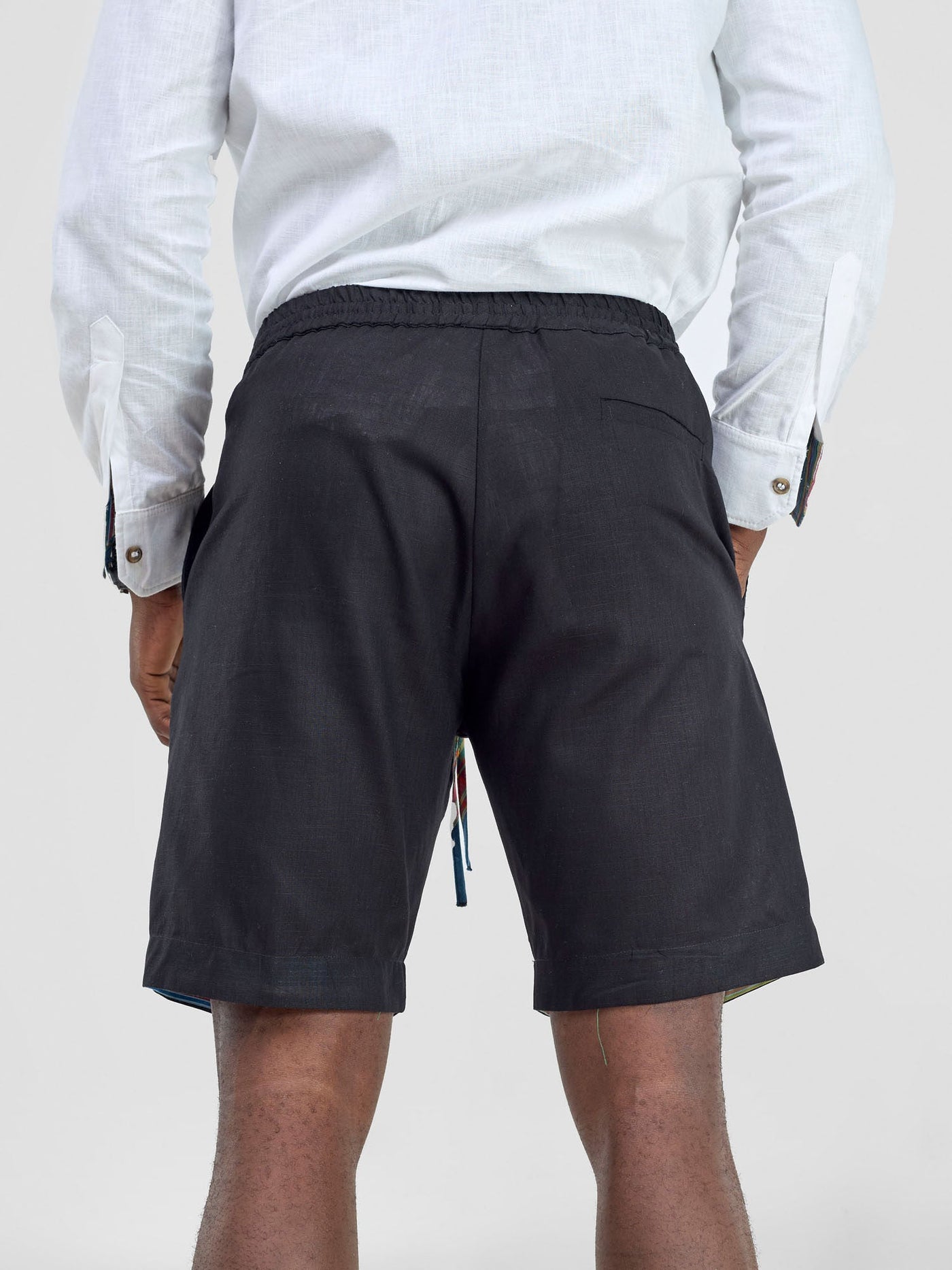 Safari by Vivo Savannah Men's Drawstring Shorts (Regular) - Black