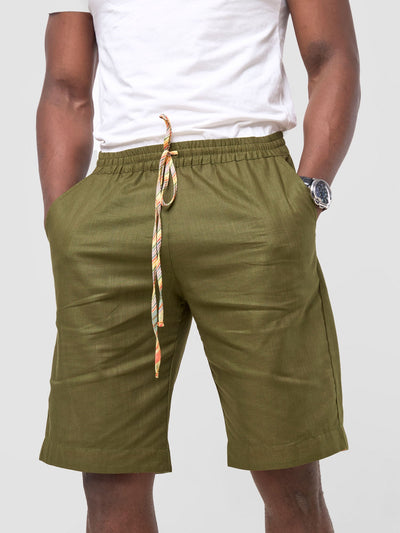 Safari by Vivo Savannah Men's Drawstring Shorts (Tall) - Hunters