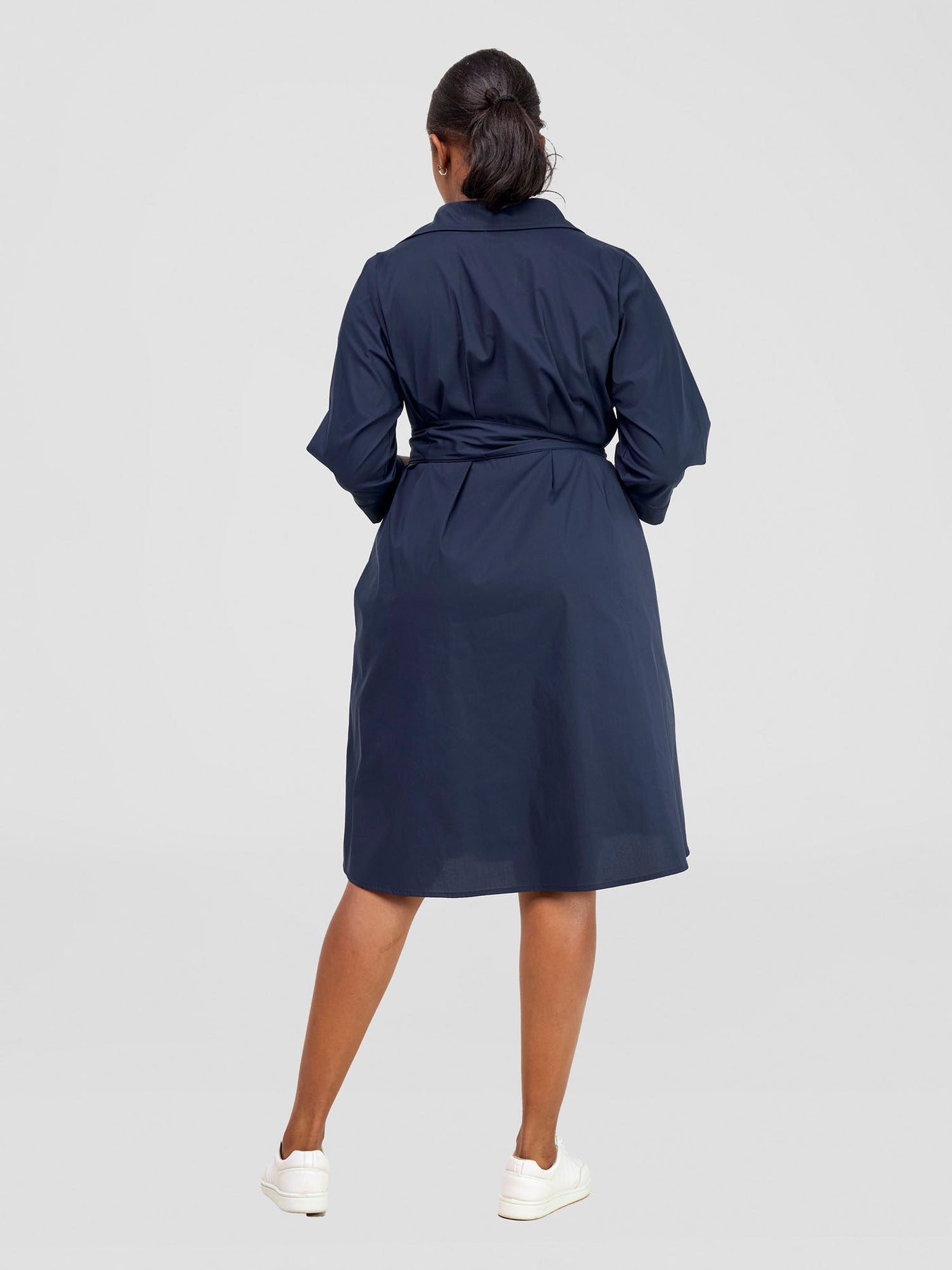 Safari by Vivo Lira Front Panelled Shirt Dress - Navy / Blue