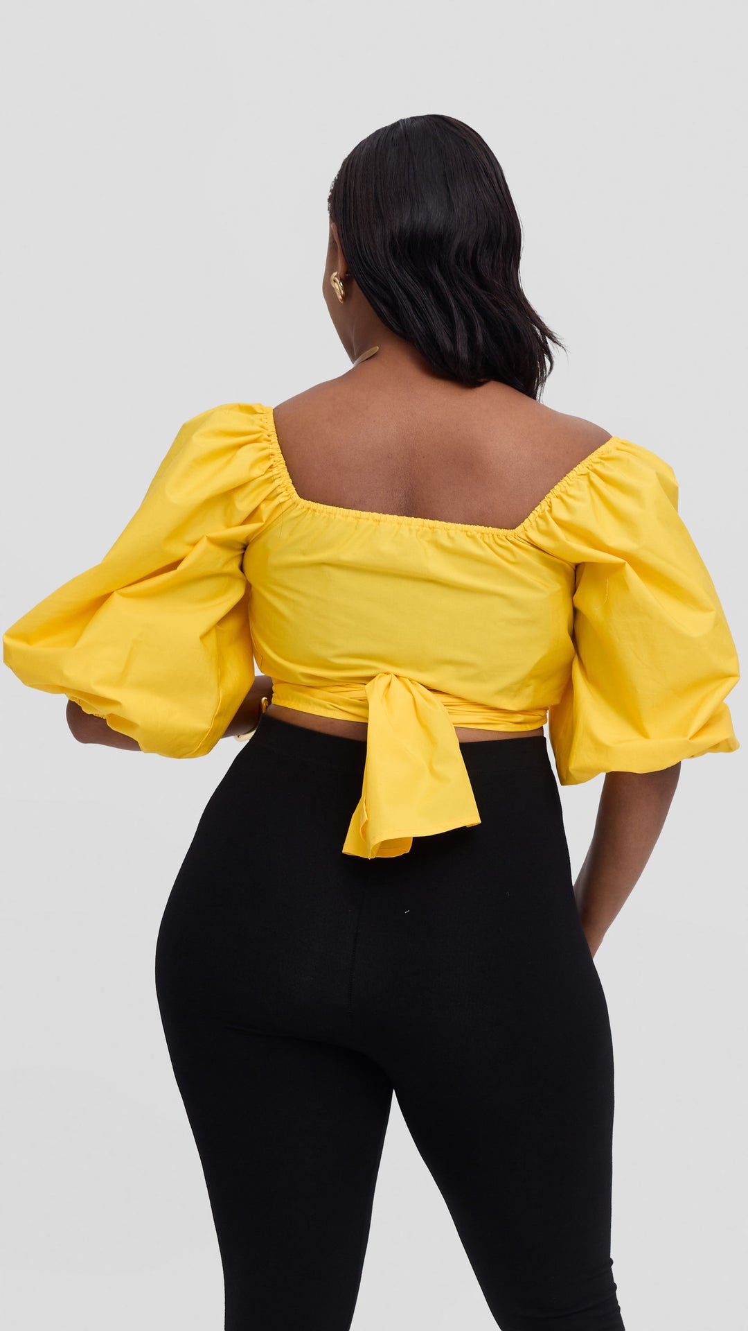 Safari by Vivo Two Way Wrap Top in Cotton - Yellow